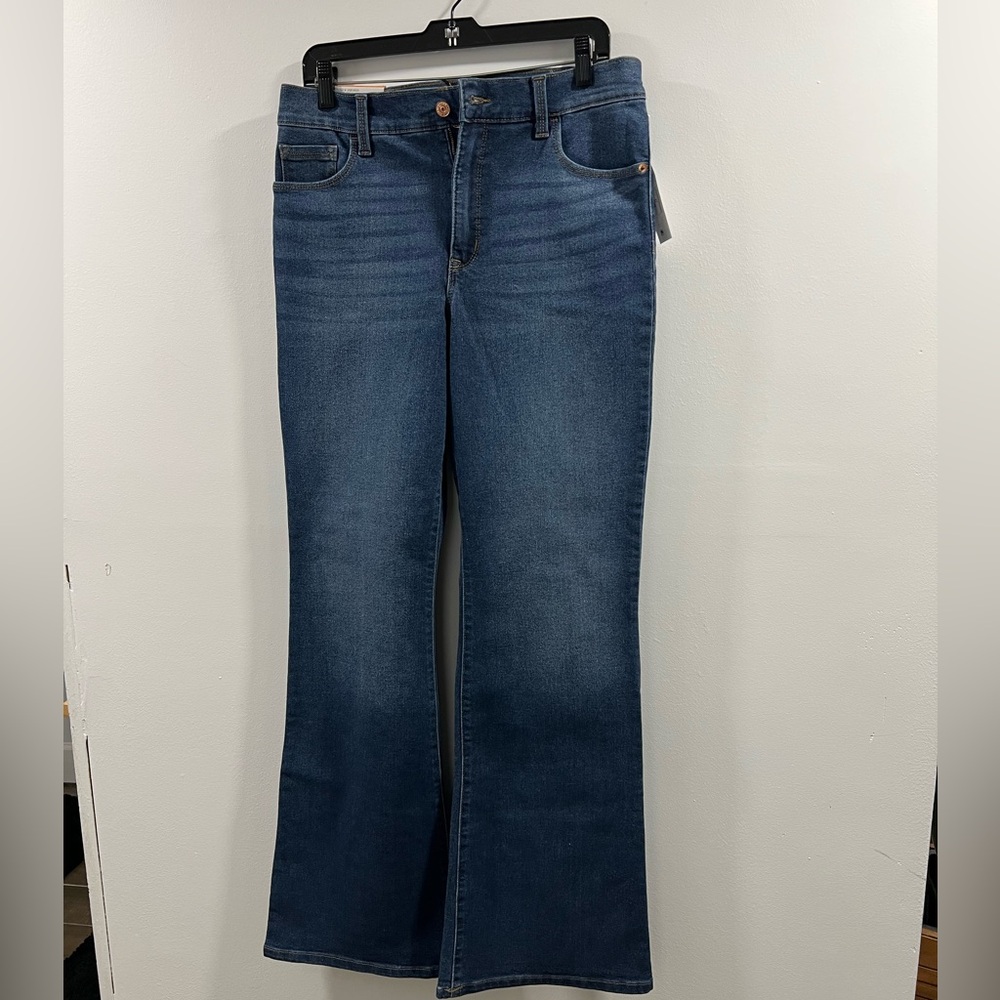 Jessica Simpson High Rise Flare Dark Indigo Jeans New With Tags